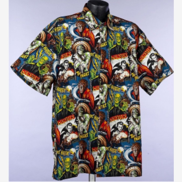 High Seas Trading Co. Other - Classic Horror Monster Hawaiian Shirt XXL. Made in the USA